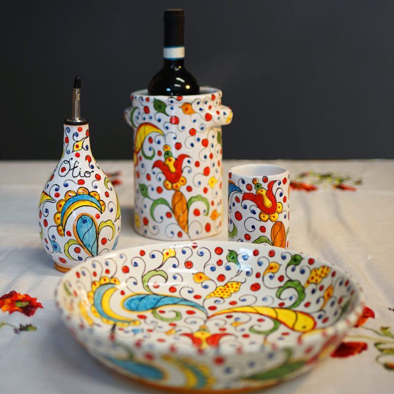 set-da-cucina-ceramiche-pois